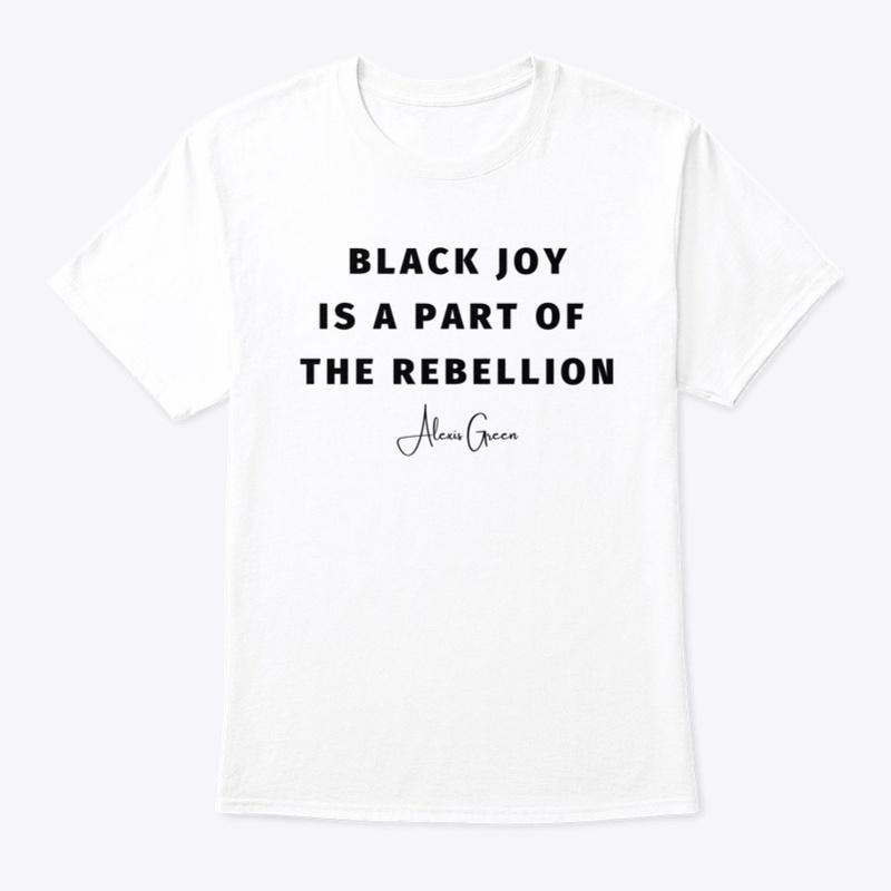 Black Joy Tee — White 